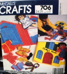 8830 MCCALLS 7.5'' BOY GIRL DOLLS, CARRY ALONG HOUSE, CLOTHES PATTERN